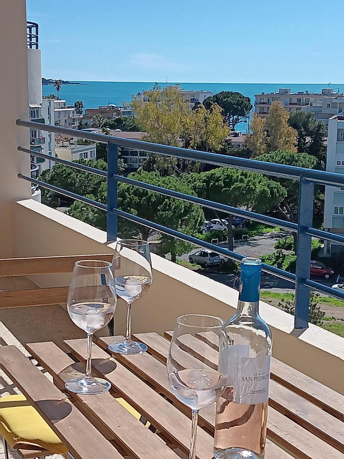 3 Pieces Vue Mer - Clim - 5 Min De La Plage A Pied Αντίμπ Εξωτερικό φωτογραφία